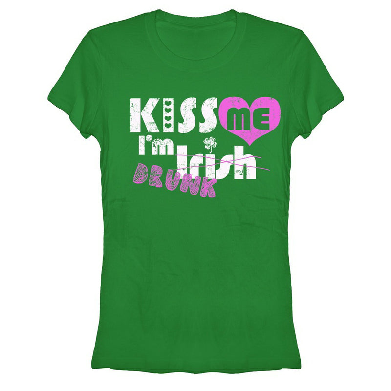 Junior's Lost Gods St. Patrick's Day Kiss Me I'm Drunk T-Shirt