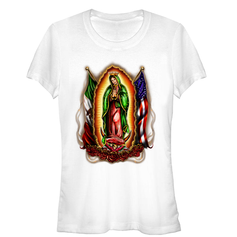 Junior's Aztlan Our Lady of Guadalupe T-Shirt