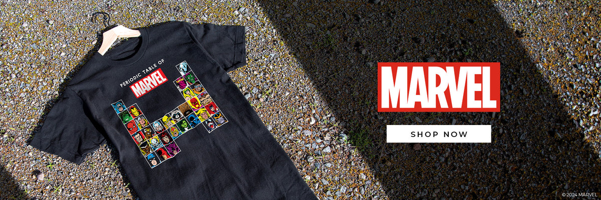 Marvel Shop Now. Tee on cement.