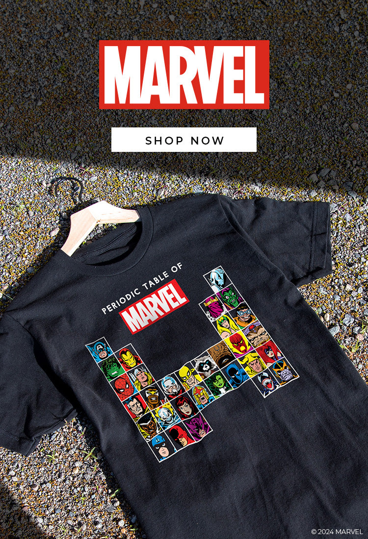 Marvel Shop Now. Tee on cement.