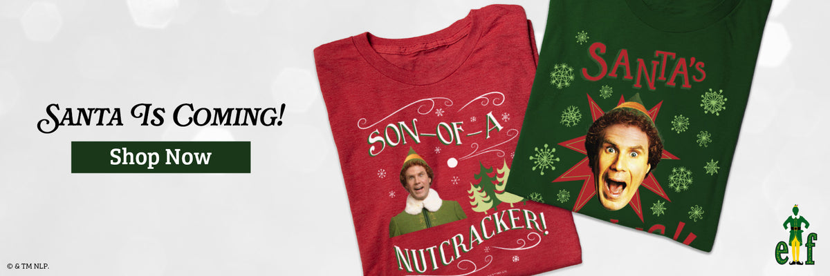 Santa is coming. Elf tees. Shop now.