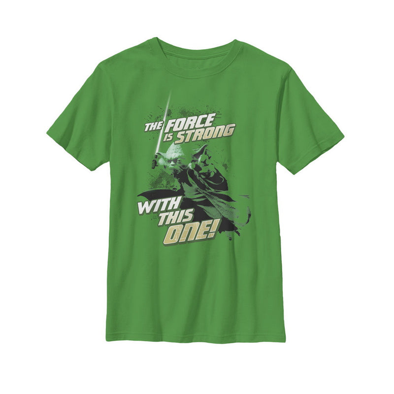 Boy's Star Wars Yoda Force With This One T-Shirt