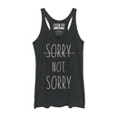 Women's CHIN UP Sorry Not Sorry Line Racerback Tank Top