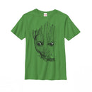 Boy's Marvel Guardians of the Galaxy Vol. 2 Groot Face T-Shirt