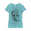 Girl's Marvel Guardians of the Galaxy Vol. 2 Groot Face T-Shirt