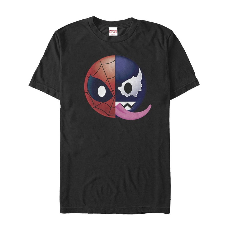 Men's Marvel Venom Spider-Man Split Emoji T-Shirt