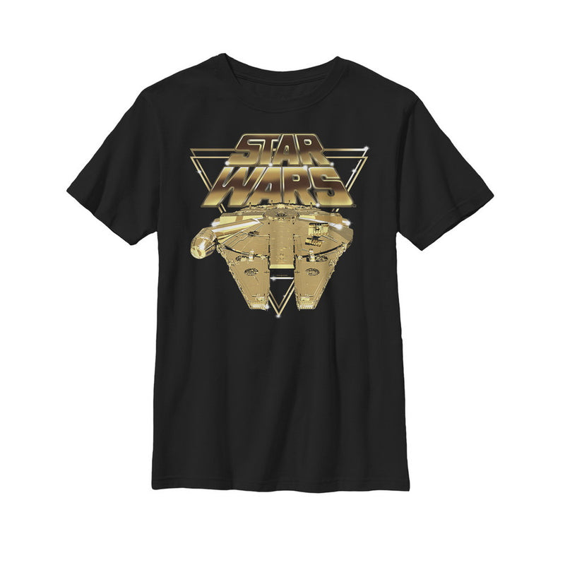 Boy's Star Wars The Last Jedi Millennium Falcon Pixel T-Shirt