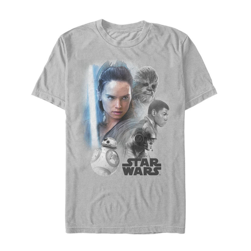 Men's Star Wars The Last Jedi Rey Rebel Collage T-Shirt