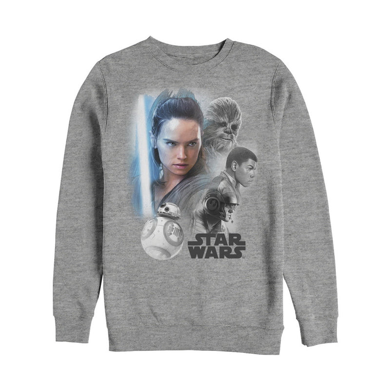 Men's Star Wars The Last Jedi Rey Rebel Collage Sweatshirt