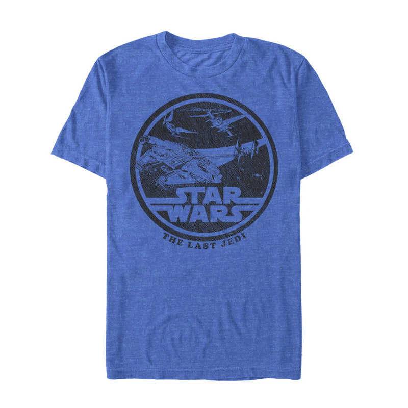 Men's Star Wars The Last Jedi Millennium Falcon Battle T-Shirt