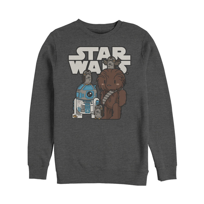 Men's Star Wars The Last Jedi Cartoon Porg Party Sweatshirt