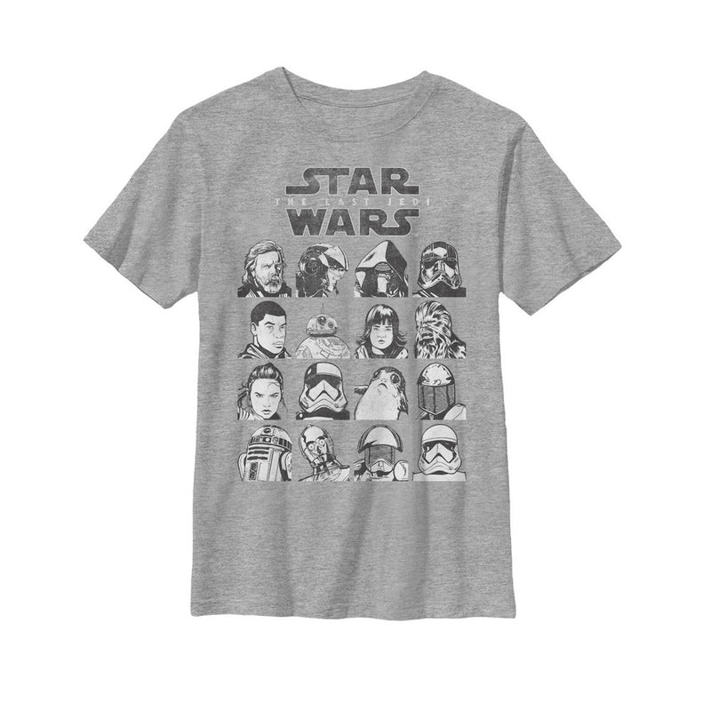 Boy's Star Wars The Last Jedi Character Page T-Shirt