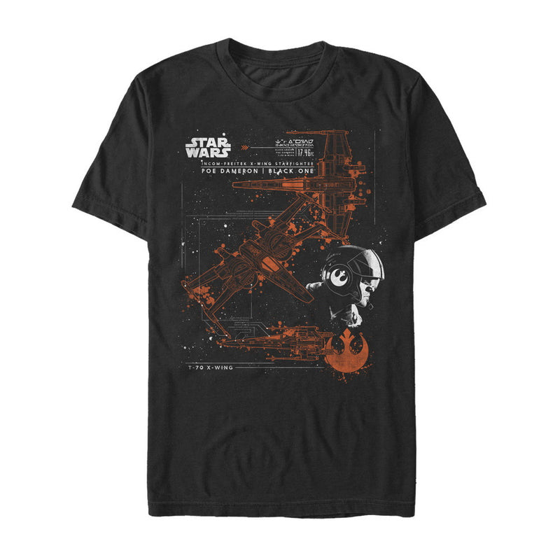 Men's Star Wars The Last Jedi Poe Dameron X-Wing T-Shirt