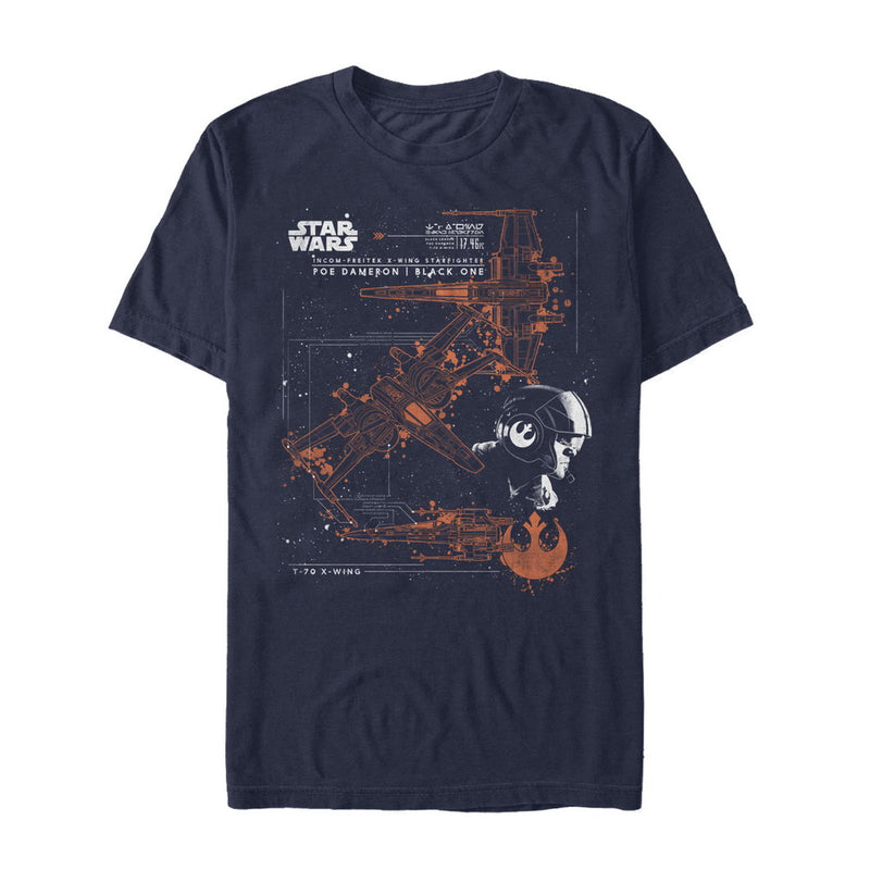 Men's Star Wars The Last Jedi Poe Dameron X-Wing T-Shirt