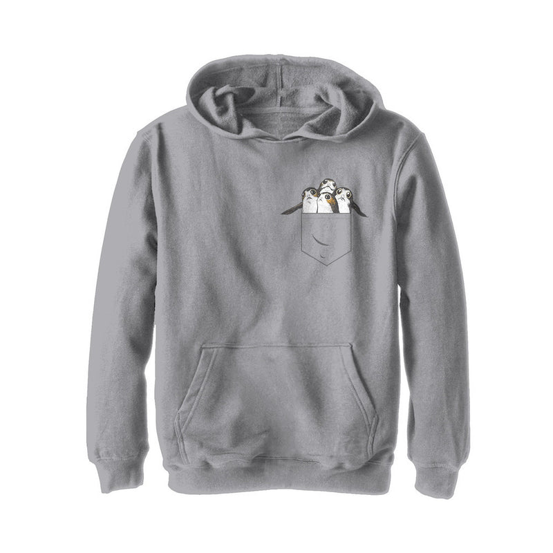 Boy's Star Wars The Last Jedi Porgs In My Pocket Pull Over Hoodie