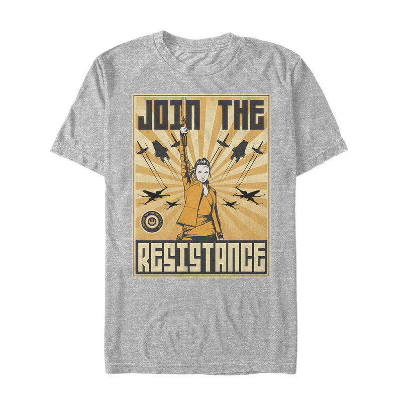 Men's Star Wars The Last Jedi Rey Propaganda Frame T-Shirt