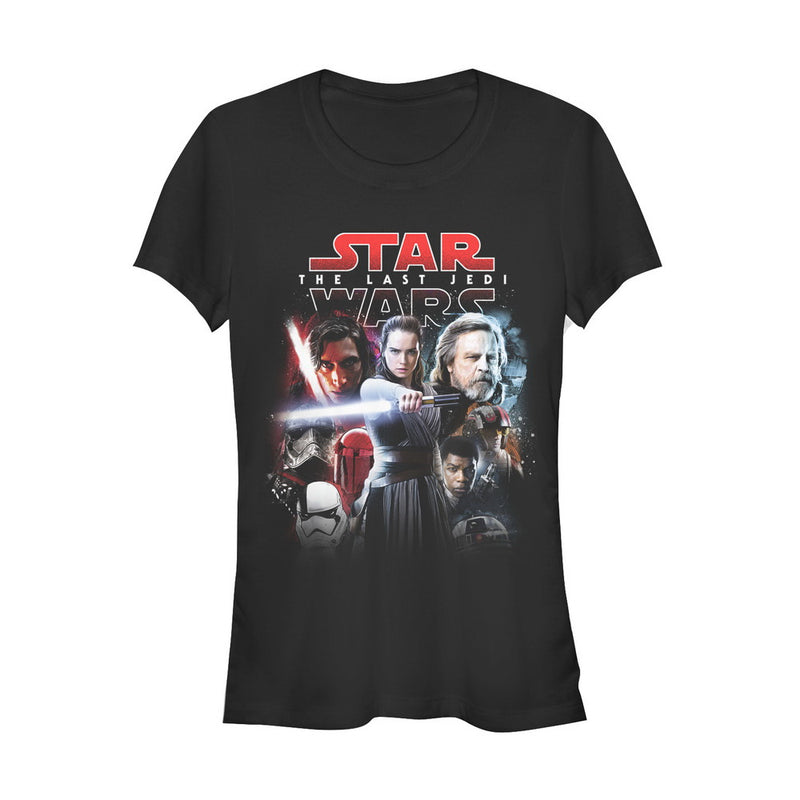 Junior's Star Wars The Last Jedi Movie Poster Style T-Shirt