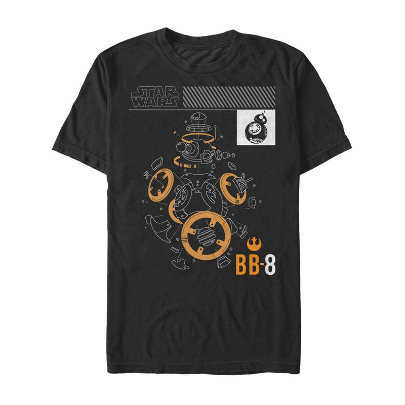 Men's Star Wars The Last Jedi BB-8 Deconstruct T-Shirt