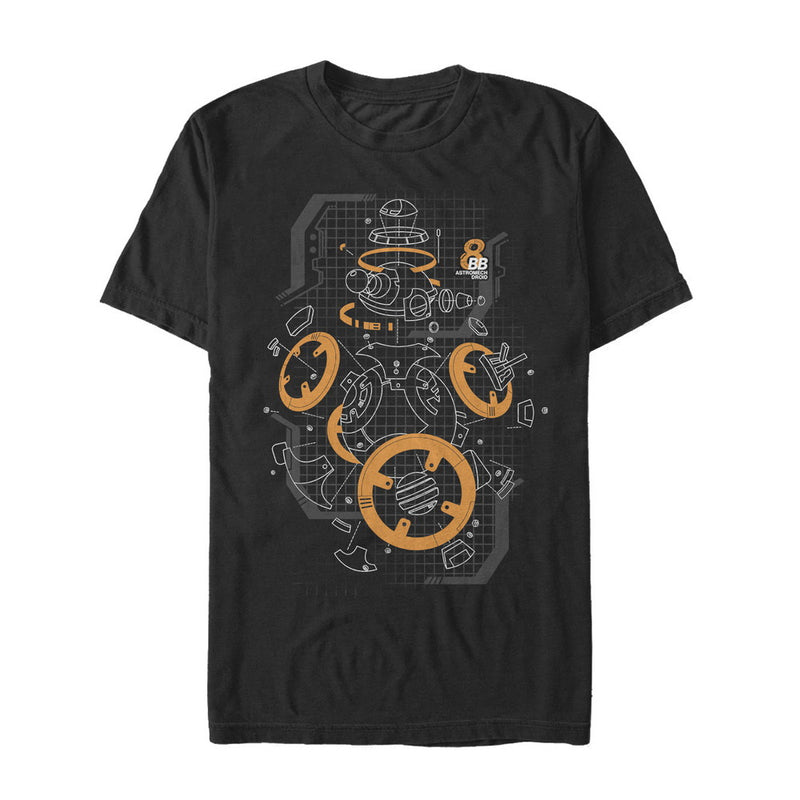 Men's Star Wars The Last Jedi BB-8 Deconstructed View T-Shirt