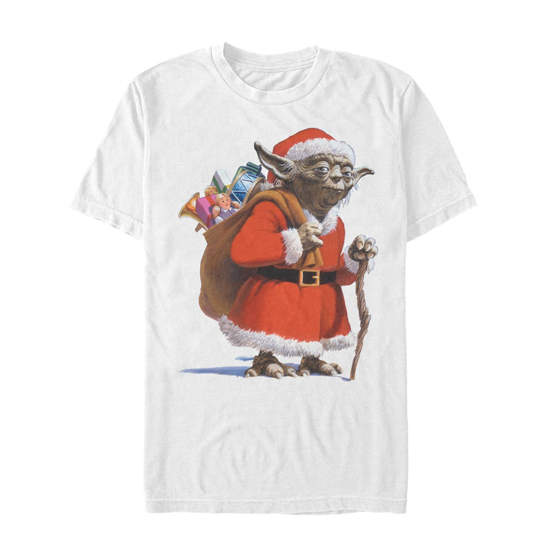 Men's Star Wars Christmas Santa Yoda T-Shirt