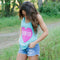 Women's CHIN UP Logo Heart Racerback Tank Top