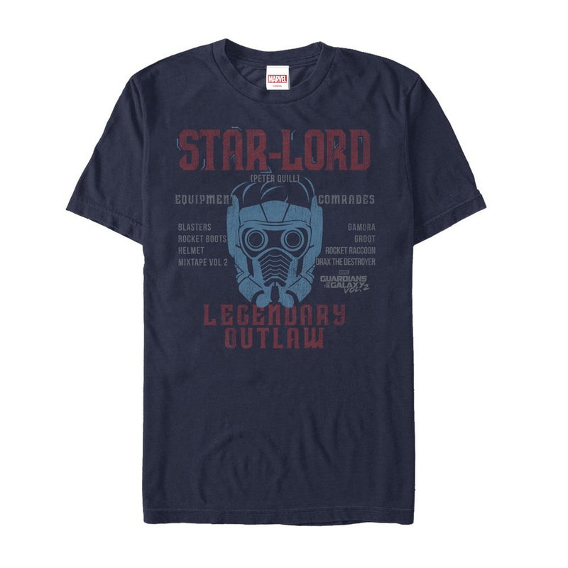 Men's Marvel Guardians of the Galaxy Vol. 2 Star-Lord List T-Shirt