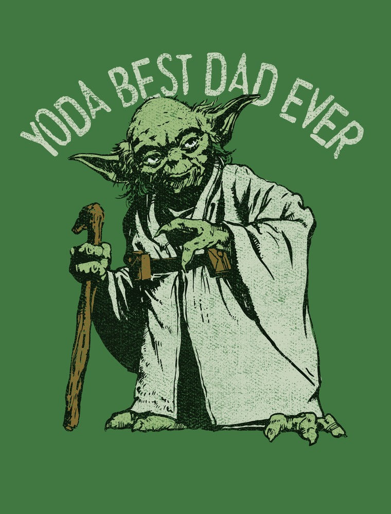 Men's Star Wars Yoda Best Dad Ever Long Sleeve Shirt