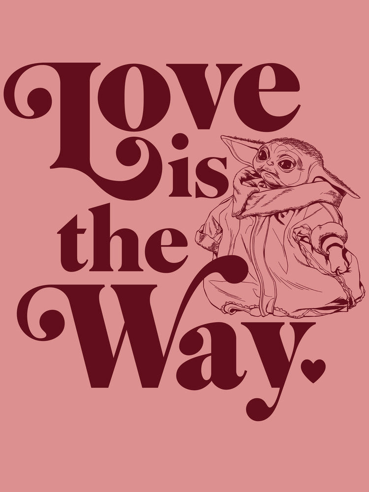 Junior's Star Wars: The Mandalorian Valentine's Day The Child Love is the Way T-Shirt