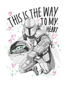 Women's Star Wars: The Mandalorian Valentine's Day The Child Way to my Heart T-Shirt