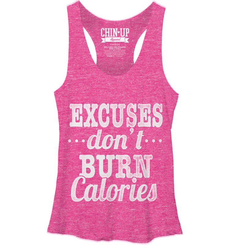 Women's CHIN UP Burn Calories Racerback Tank Top