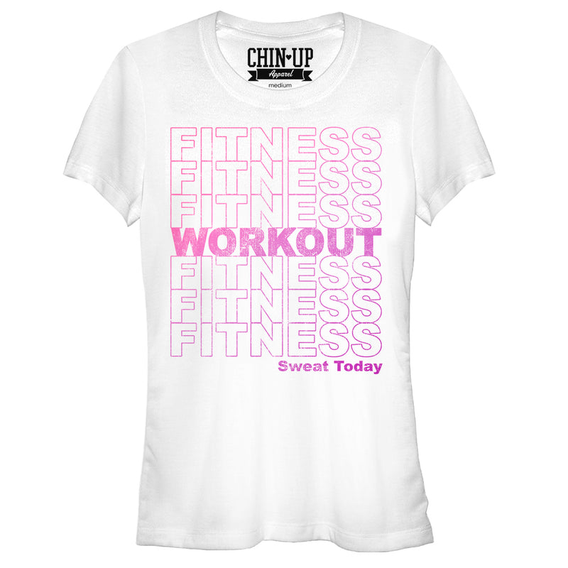 Junior's CHIN UP Fitness Workout T-Shirt