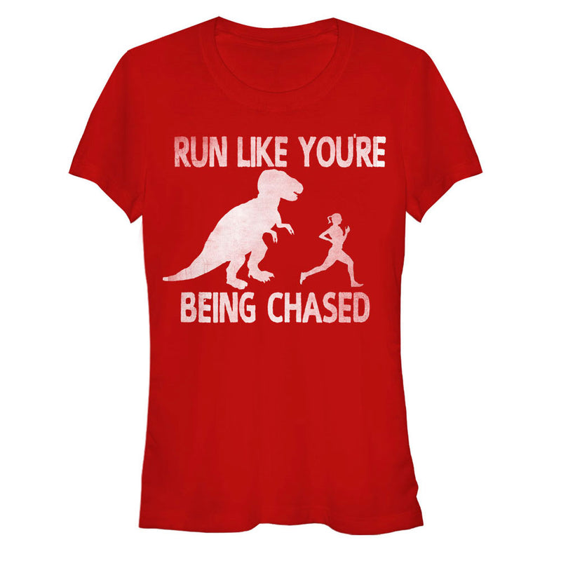 Junior's CHIN UP Dinosaur Run T-Shirt