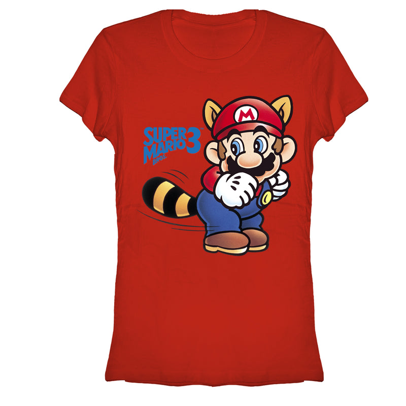 Junior's Nintendo Mario Raccoon Tail T-Shirt