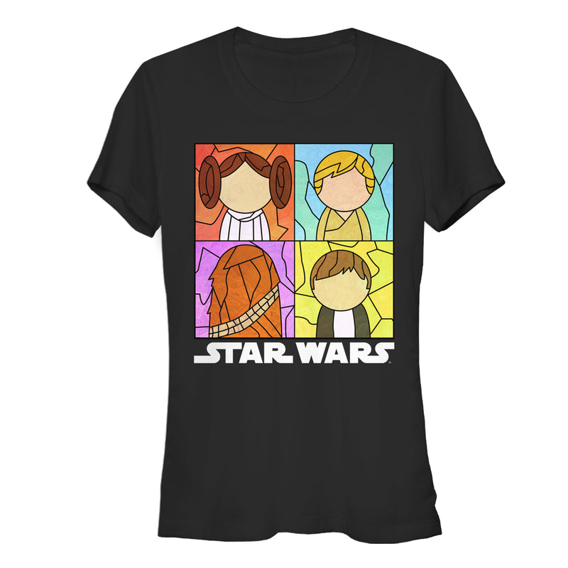 Junior's Star Wars Stained Glass Rebels T-Shirt