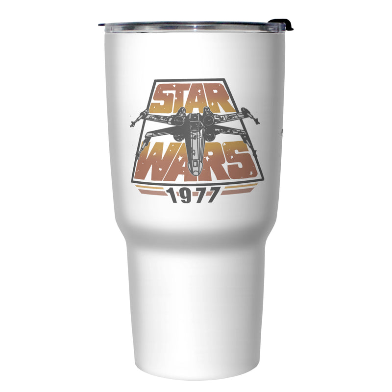 Star Wars X-Wing Fighter Logo Stainless Steel Tumbler With Lid