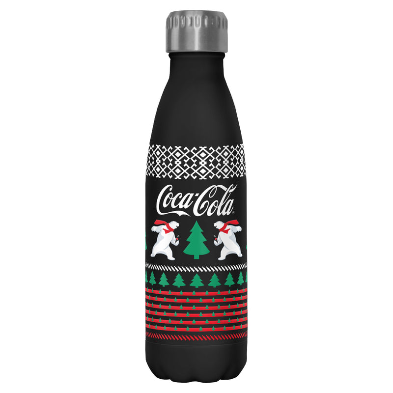 Coca Cola Christmas Polar Bears Sweater Print Stainless Steel Water Bottle