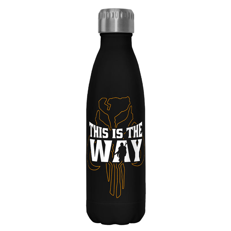 Star Wars: The Mandalorian The Way Silhouette Stainless Steel Water Bottle
