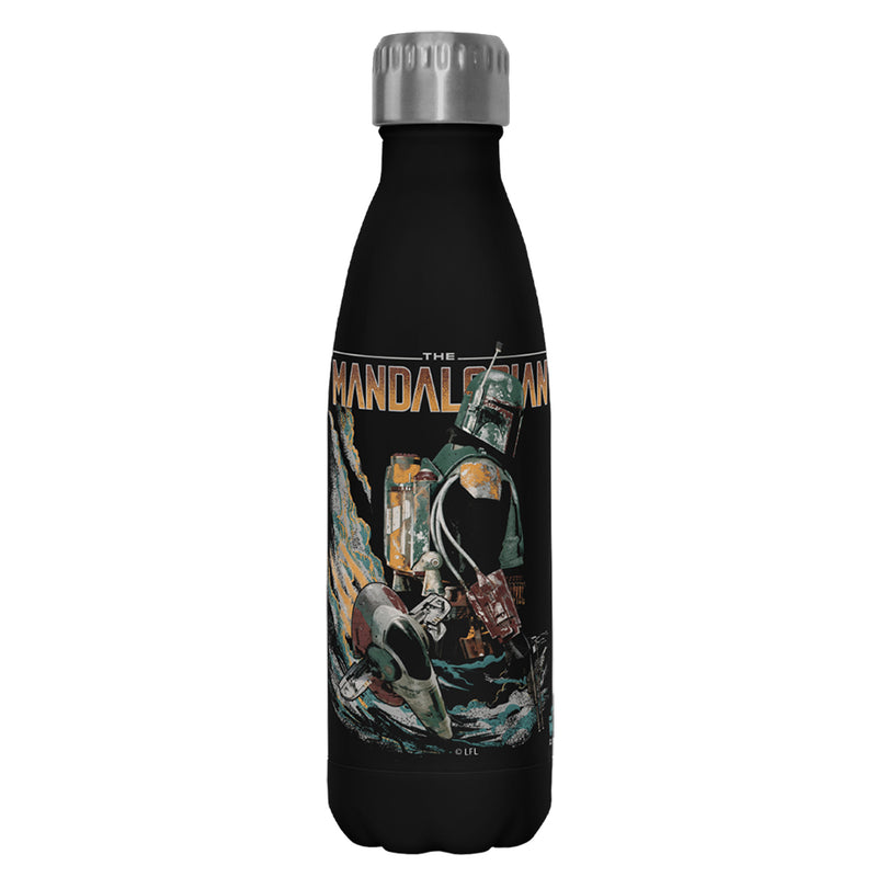 Star Wars: The Mandalorian Retro Logo Stainless Steel Water Bottle